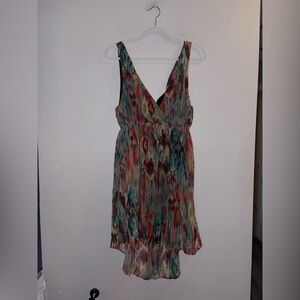 Lady Dutch | Black Printed High-Low Dress